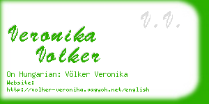 veronika volker business card